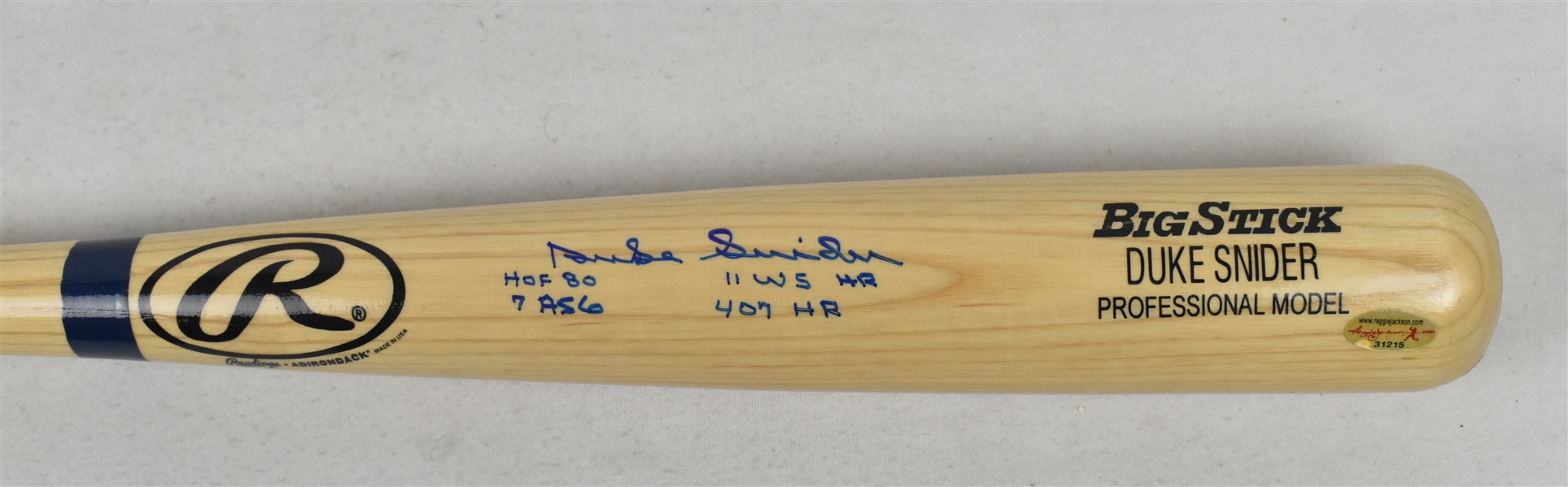 Duke Snider Autographed & Multi Inscribed Baseball Stat Bat