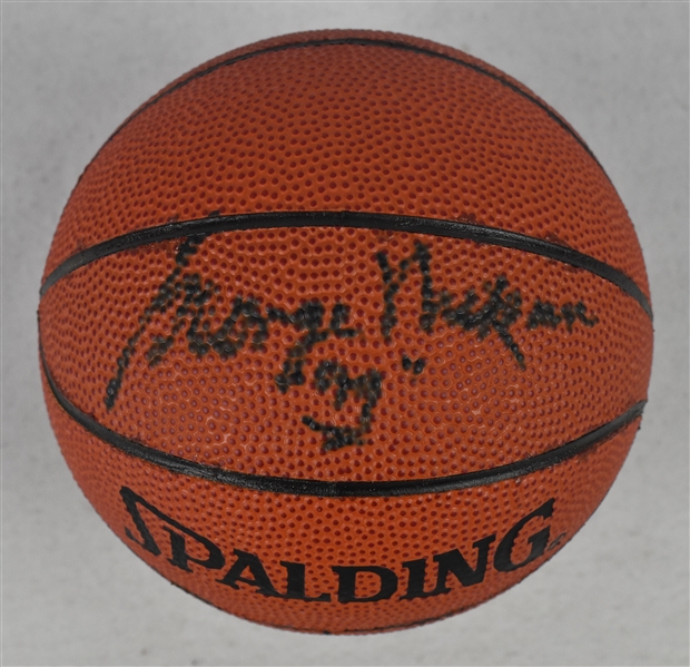 George Mikan Autographed Mini Basketball 