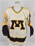 Mike Knoke 1980-81 Minnesota Gophers Game Used Hockey Jersey w/Dave Miedema LOA