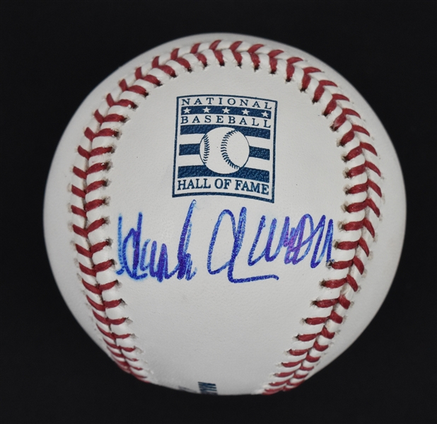 Hank Aaron Autographed HOF Baseball