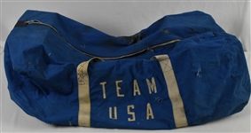 Rare 1980 USA Hockey Pre-Olympic Used Equipment Bag