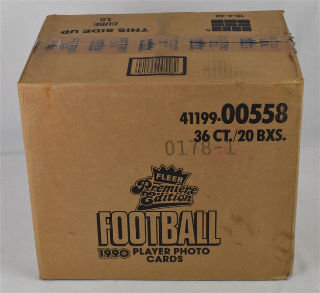 Unopened 1990 Fleer Football Case