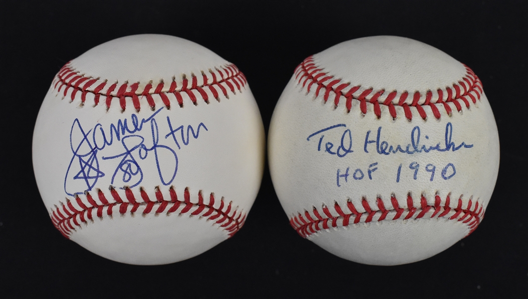 Ted Hendricks & James Lofton Oakland Raiders Autographed Baseballs