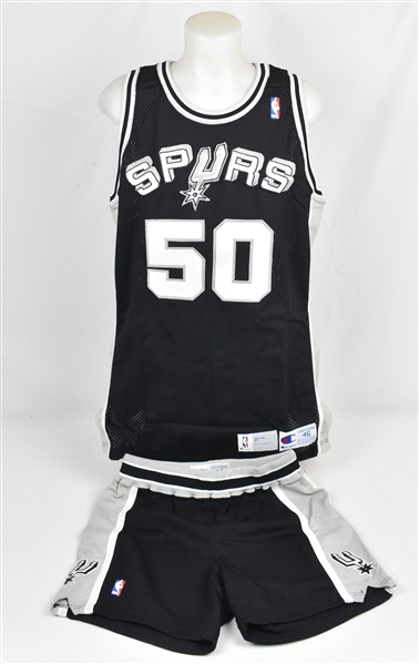 David Robinson 1991-92 San Antonio Spurs Game Used Uniform w/Dave Miedema LOA