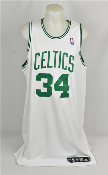Paul Pierce 2008-09 Boston Celtics Game Used & Autographed Home Jersey w/Tyronn Lue & Dave Miedema LOA