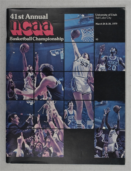 Vintage 1979 NCAA Basketball Championship Program Bird vs. Magic