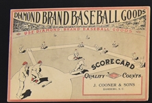 Early 1900s Diamond Brand Scorecard