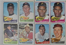 Collection of 245 Vintage 1965 Topps Baseball Cards w/Hank Aaron Roberto Clemente & Phil Niekro Rookie