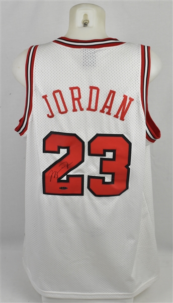 Michael Jordan 1984 Rookie Autographed Chicago Bulls White Home Jersey UDA