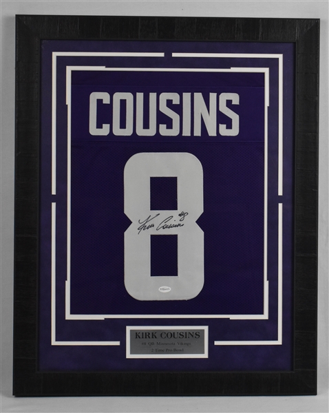 Kirk Cousins Minnesota Vikings Autographed Framed Display