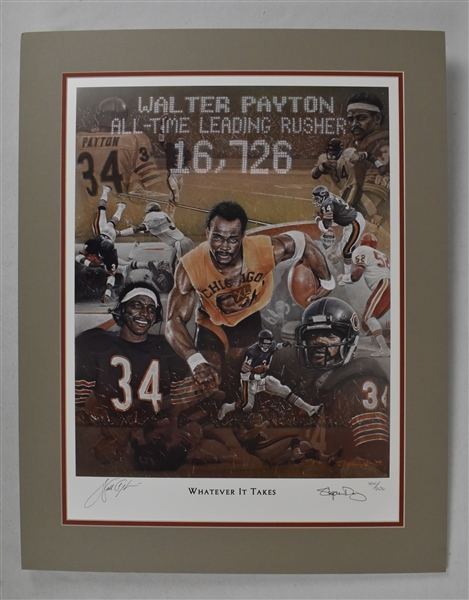Walter Payton "Whatever It Takes" Autographed Limited Edition Lithograph