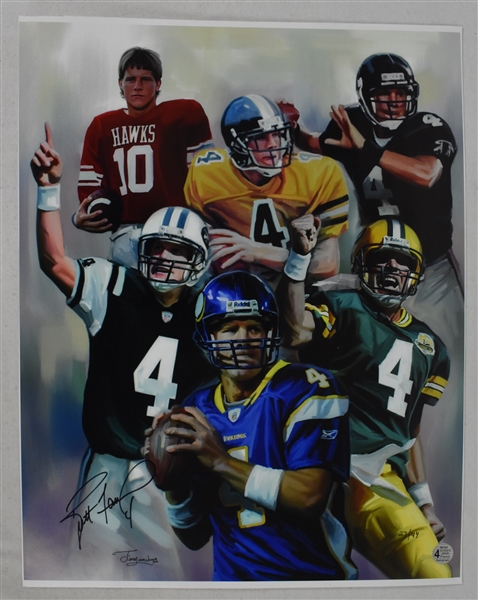 Brett Favre Autographed Limited Edition /44 Lithograph
