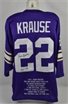 Paul Krause Autographed Minnesota Vikings Jersey
