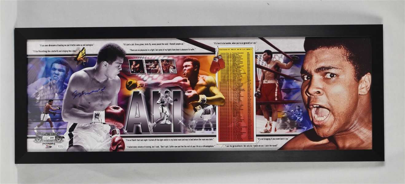 Muhammad Ali Autographed Framed 14x38 Limited Edition Panoramic Photo
