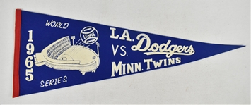 Minnesota Twins vs. Los Angeles Dodgers 1965 World Series Pennant