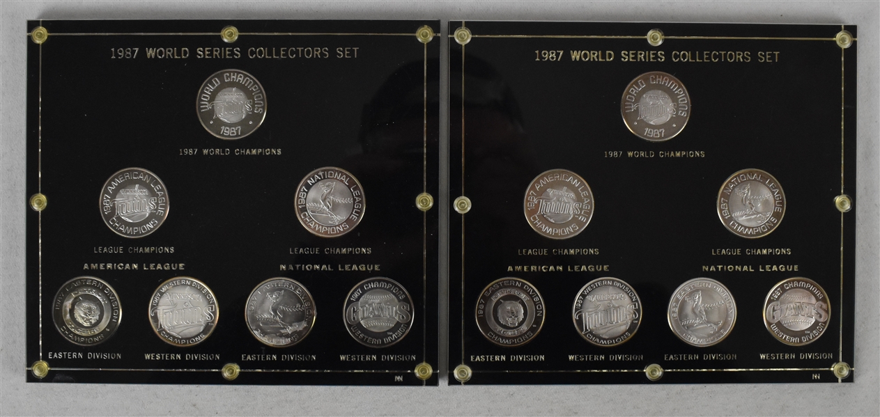 Minnesota Twins Lot of 2 Vintage 1987 World Series Coin Sets