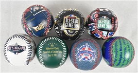 Collection of 7 All-Star Game Spinneybeck Baseballs