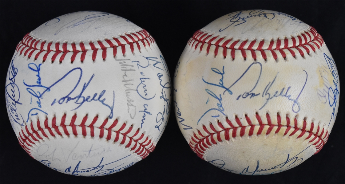 American League 1992 Lot of 2 All-Star Team Signed Baseballs