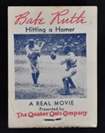 Babe Ruth 1934 Quaker Oats Hitting a Homer/Fielding Flip Book
