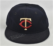Kirby Puckett 1984 Game Used & Autographed Rookie Hat w/Minnesota Twins Letter of Authenticity