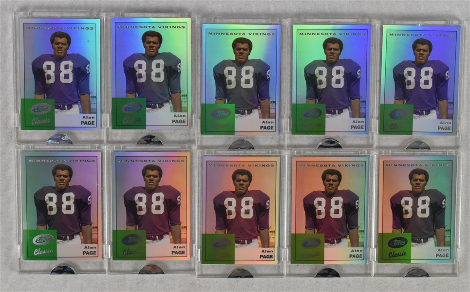 Alan Page Lot of 10 E-Topps 2005 Football Cards