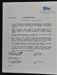 Paul Sorrento 1991 Topps Baseball Card Contract