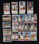 Collection of 1965 Topps Baseball Cards w/Sandy Koufax Bob Gibson Roger Maris & Pete Rose