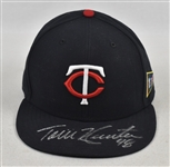 Torii Hunter 2015 Minnesota Twins Game Used & Autographed Hat MLB Authentication