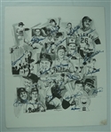 MLB 1995 Autographed 20x24 Poster