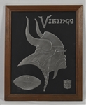 Minnesota Vikings RARE 18x24 Silver Plaque