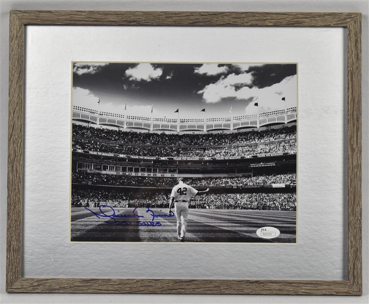 Mariano Rivera Autographed & Inscribed 8x10 Framed Photo
