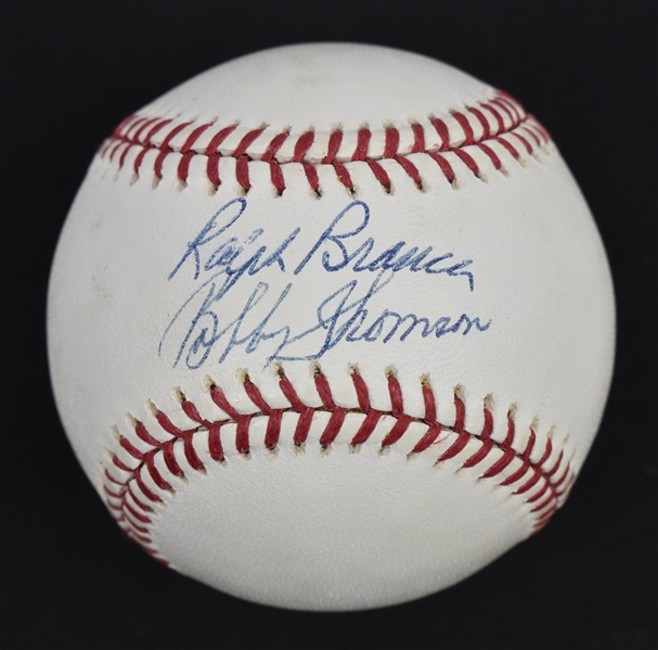 Bobby Thomson & Ralph Branca Dual Signed Baseball