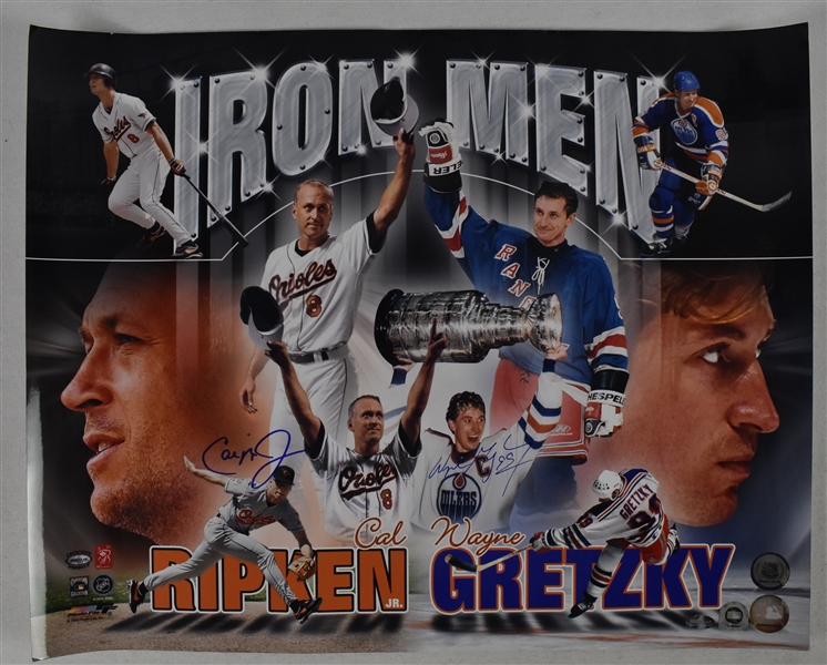Wayne Gretzky & Cal Ripken Jr. Dual Signed 2006 "Iron Men" Limited Edition Photo