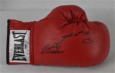 Sugar Ray Leonard & Roberto Duran Autographed Boxing Glove
