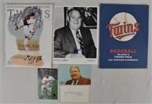 Minnesota Twins Lot of 5 Autographed Items w/Calvin Griffith