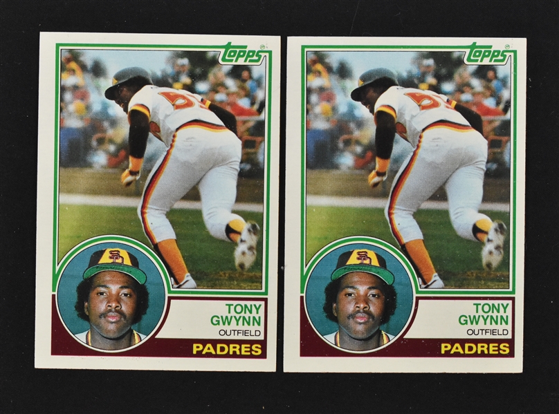 Tony Gwynn Lot of 2 Vintage 1983 Topps Rookie Cards