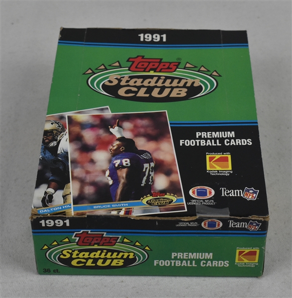 Unopened 1991 Stadium Club Football Card Box