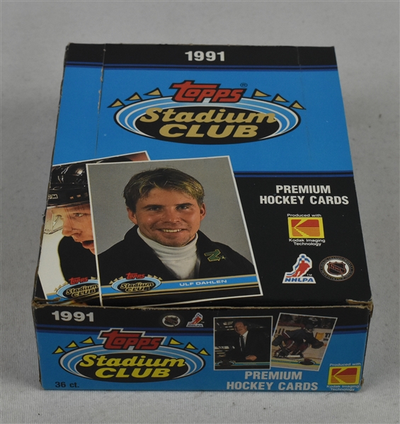 Unopened 1991 Stadium Club Hockey Card Box 