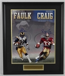 Marshall Faulk & Roger Craig Autographed & Framed Display