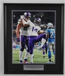 Stefon Diggs & Kyle Rudolph Dual Signed & Framed Display