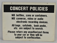 Vintage 1970s-1990s Concert Sign From County Stadium in Milwaukee
