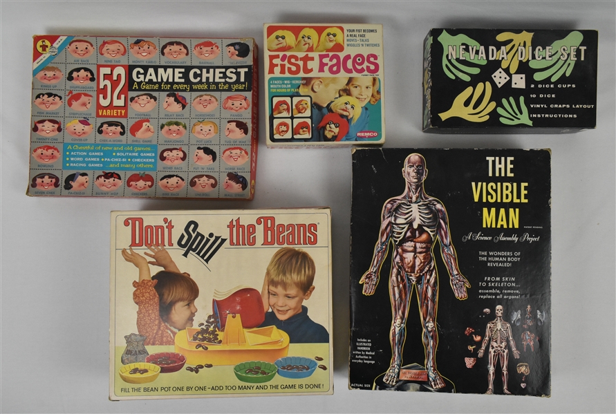Collection of 5 Vintage Games w/Dont Spill The Beans
