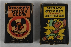 Mickey Mouse Club & Jiminy Cricket Card Games