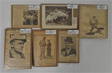 Collection of 6 Vintage Babe Ruth Newspapers w/Tour of Japan
