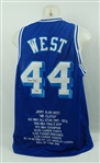 Jerry West Autographed Minneapolis Lakers Embroidered Jersey