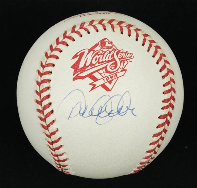 Derek Jeter Autographed 1998 World Series Baseball Steiner