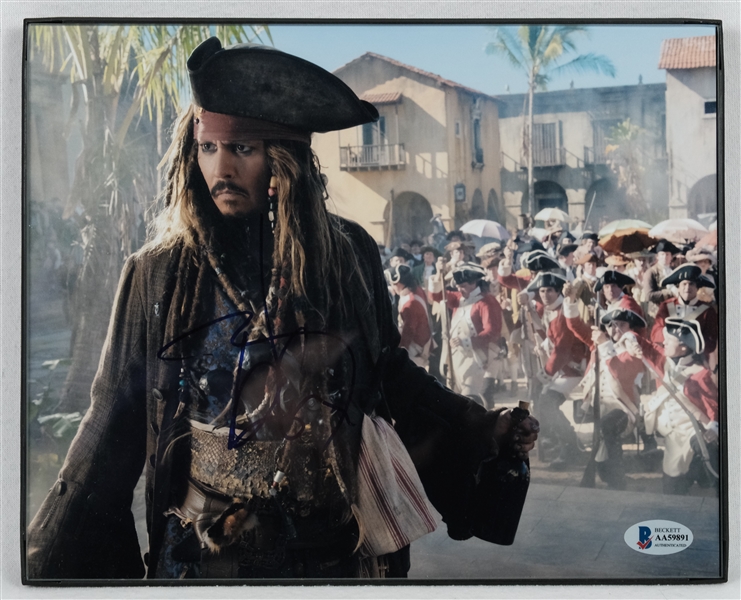 Johnny Depp "Pirates of the Caribbean" Autographed 8x10 Photo Beckett