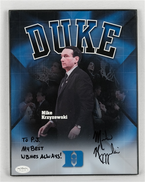 Mike Krzyzewski Autographed Duke 8x10 Photo JSA