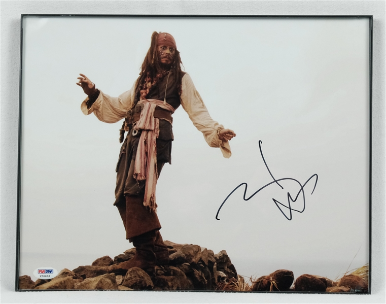 Johnny Depp "Pirates of the Caribbean" Autographed 11x14 Photo PSA/DNA