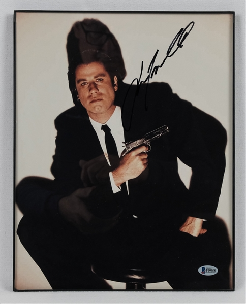 John Travolta "Pulp Fiction" Autographed 11x14 Photo Beckett
